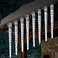 Solar LED ice cone meteor shower Christmas lamp with remote control in flower-shaped plastic design