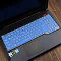 ASUS Flight laptop keyboard protective film cover shown in a translucent colour option on a laptop.