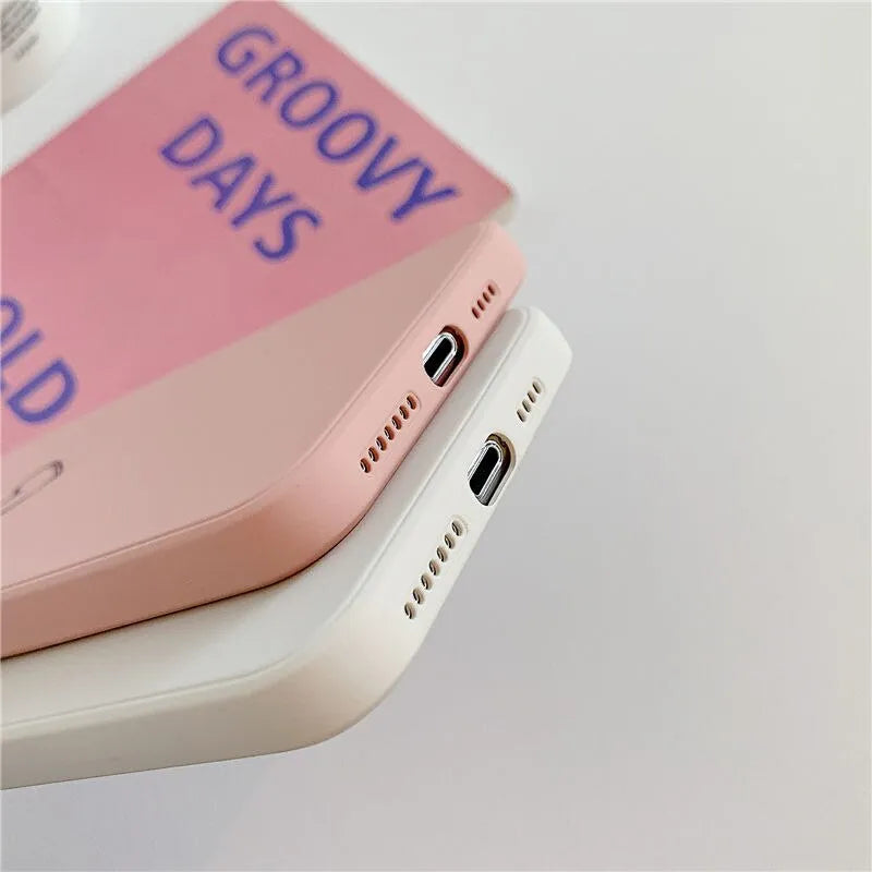 Silicone back cover phone case for Apple iPhone in multiple colour options.
