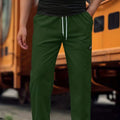 Men's polyester trousers for spring and autumn in light grey, shown in size M.