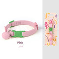 Small dog elastic polyester collar in solid colours with 22-32 cm length range