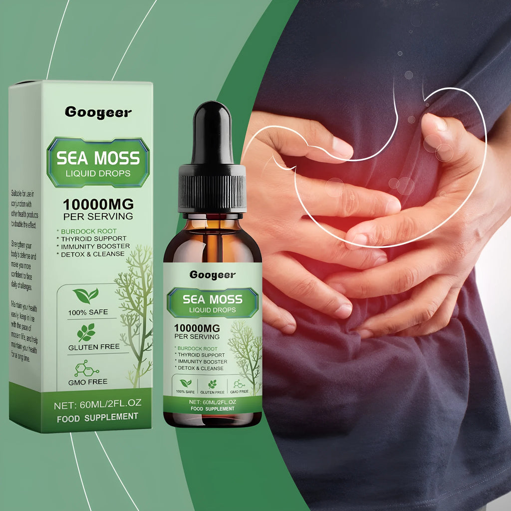Googeer sea moss liquid drops body treatment bottle 60ml with traditional Chinese medicine extract