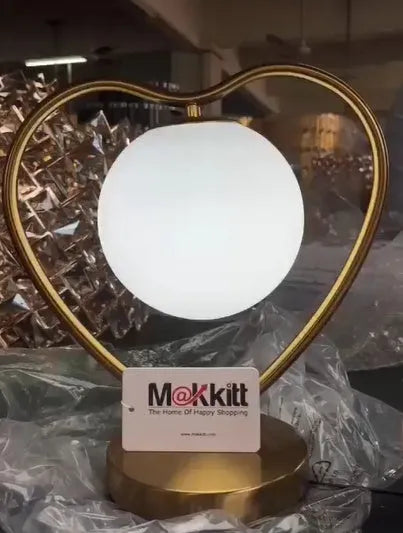 Heart shaped colour changing LED decorative lamp for bedside mood lighting