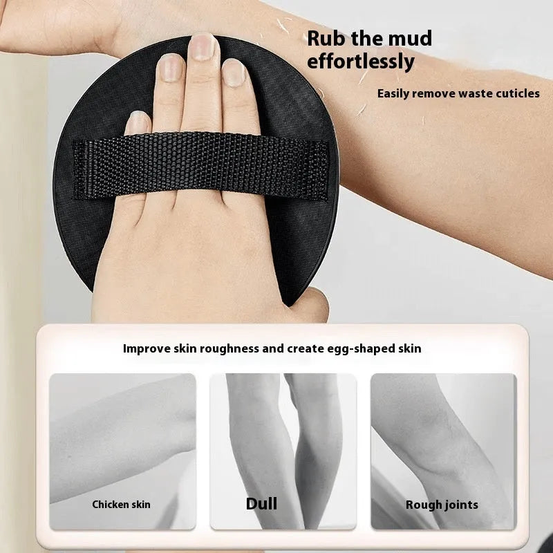 Round cake shaped rubber finger bath massager for women in lace or strap style options