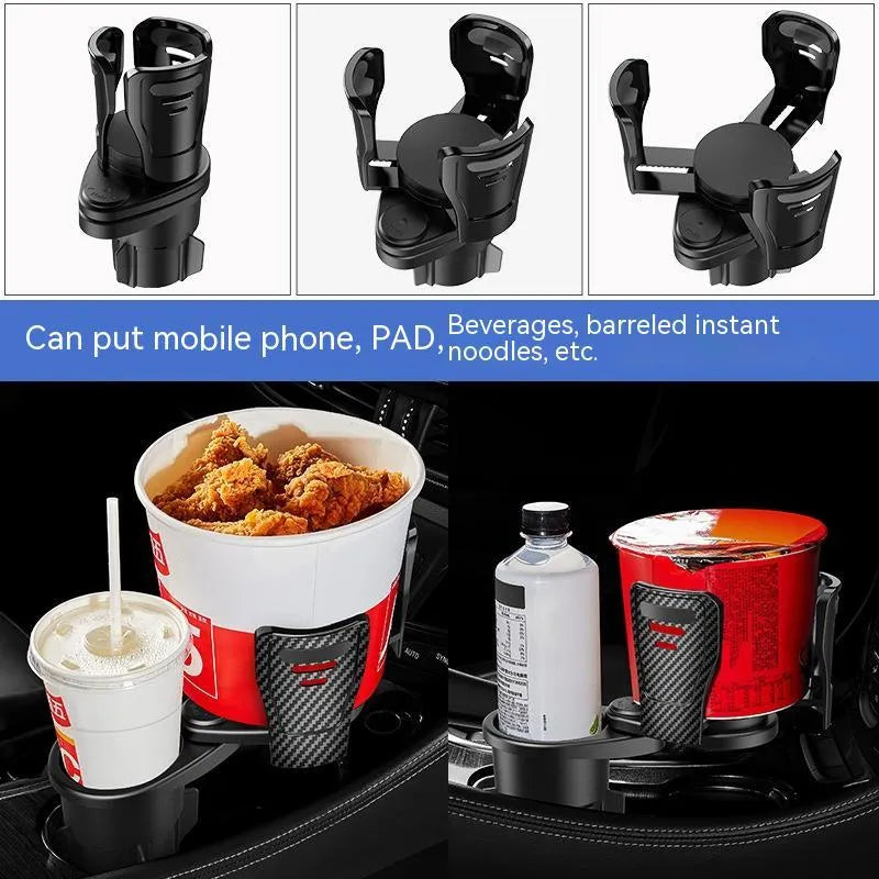Carbon fibre matte finish car cup holder modification accessory made from ABS plastic