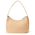 Waterproof retro PU shoulder bag in apricot colour with adjustable strap