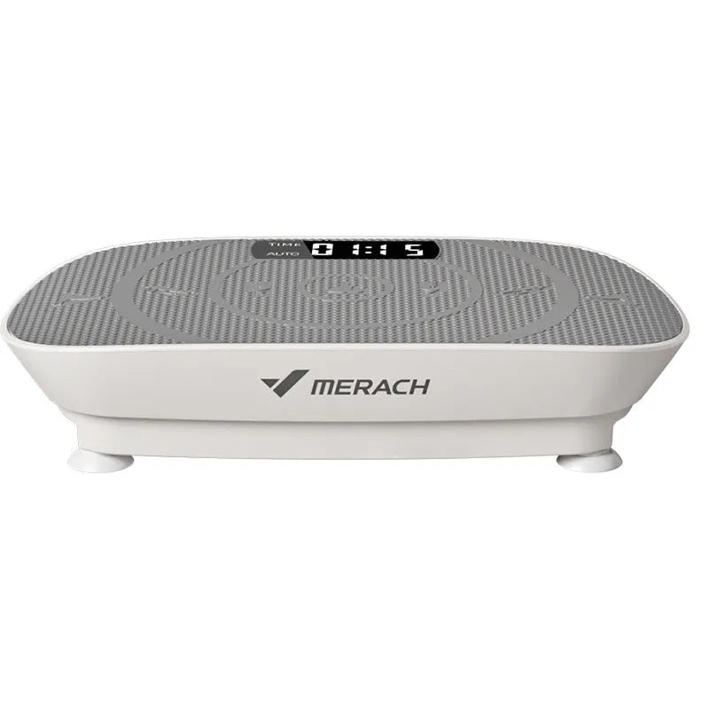 Grey smart power plate vibration exercise machine with Bluetooth connectivity and fat slinger accessory