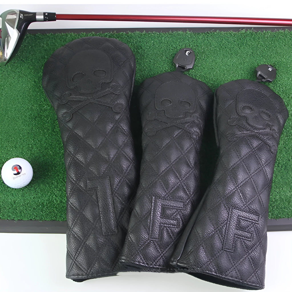 Black and white golf waterproof wooden pole protective cover for sports equipment