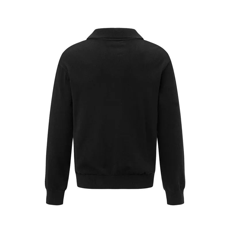 Men's loose pullover sweater in acrylic blend fabric available in beige, black and dark grey colours