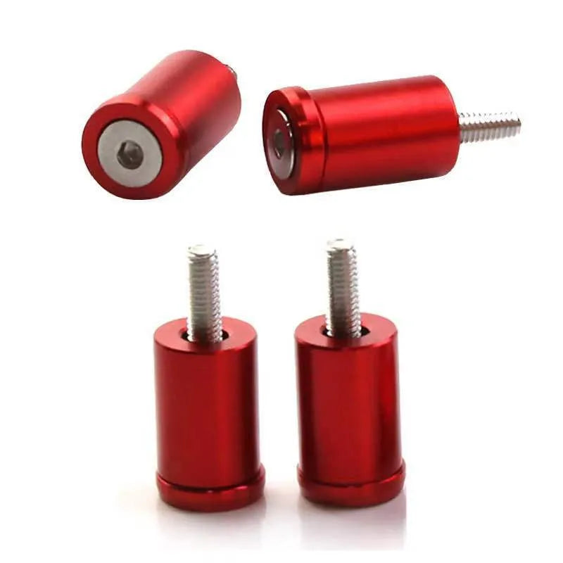 Aluminium engine cover spacer pack with screws and nuts in black, blue, or red.