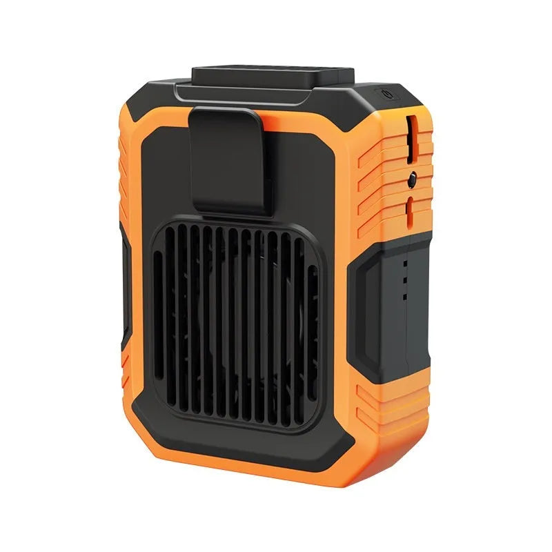 Wrist-worn personal fan with LED light and USB charging port in various colour options