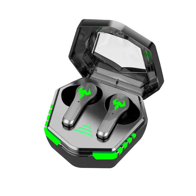 Black N35 wireless in-ear gaming headset with Bluetooth connectivity and noise reduction