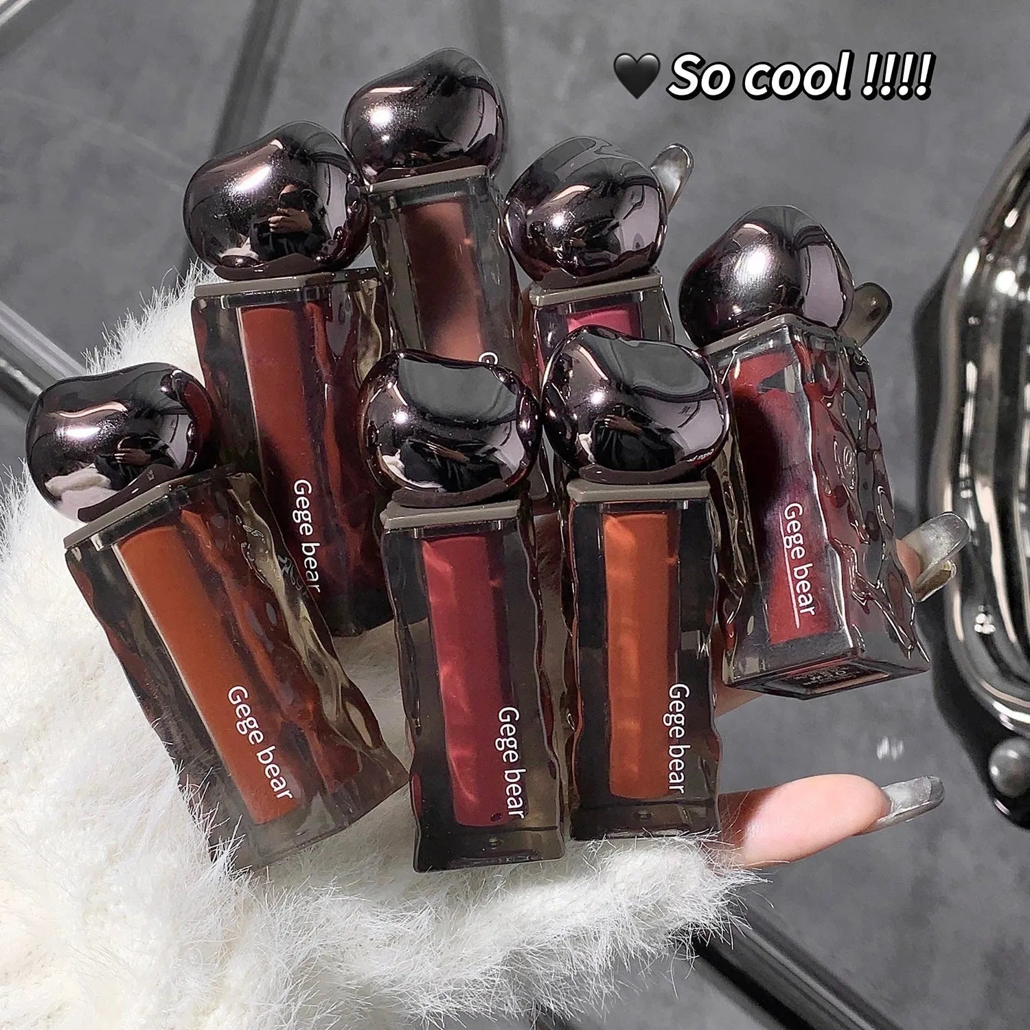Glacier Lava Lip Lacquer in water-light mirror finish with colour correction properties