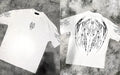 Women's dark colour plus size cotton short sleeve t-shirt with gilding decorative details