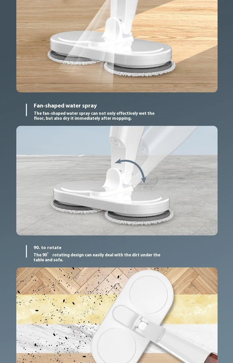 Wireless robotic floor cleaner with sweeping and mopping functions in S5 Green colour