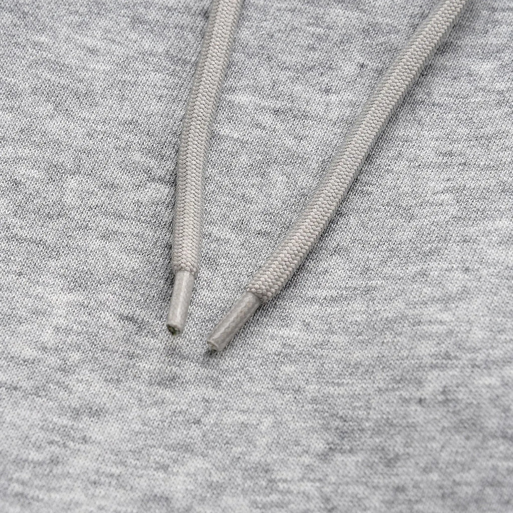 Men's grey cotton straight-leg loose fit trousers with an elasticated waistband on a neutral background.