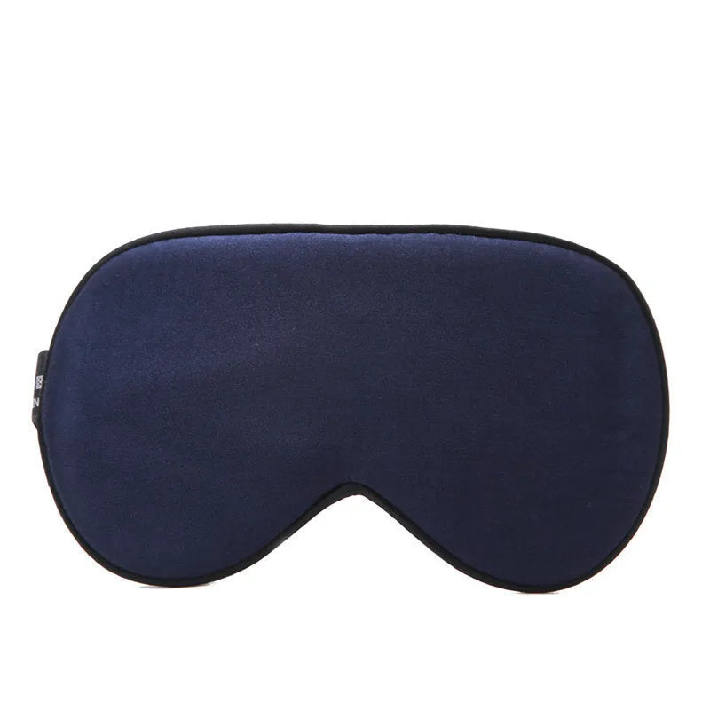 Double-sided mulberry silk sleep mask showing embroidered print in a selection of its 22 colour options.
