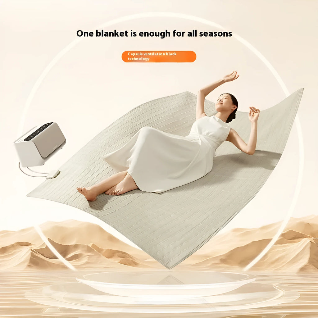 White electric water blanket heating pad with smart host controller unit
