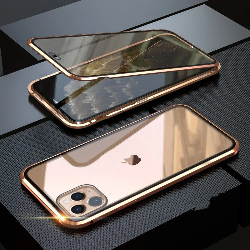 Anti-spy clamshell phone case in six colours for iPhone models