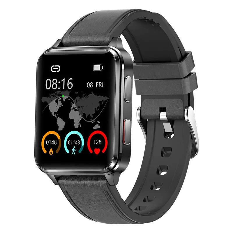 Air Type multi-sport watch with 1.70 inch screen on a blue silicone wristband
