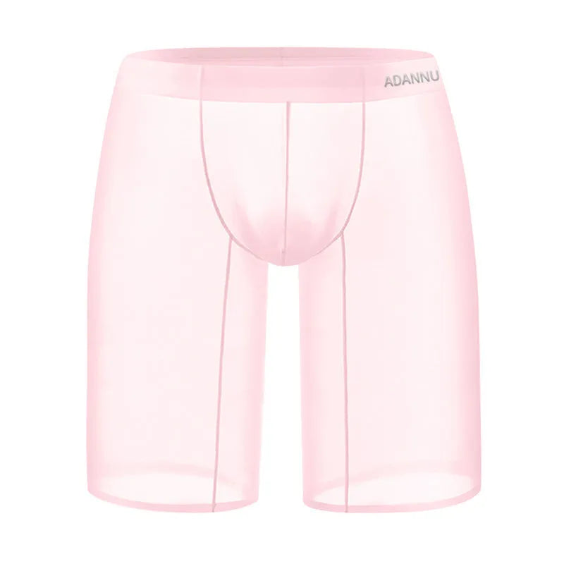 Men's solid colour mesh shorts with seamless construction and a hip-lifting fit, shown in black.