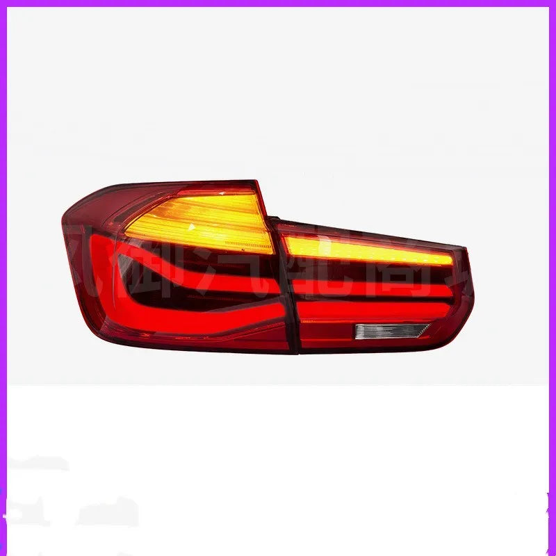 BMW 3 Series F30 tail light assembly with LED streamer running light in red or smoked black finish for 2012-2015 models