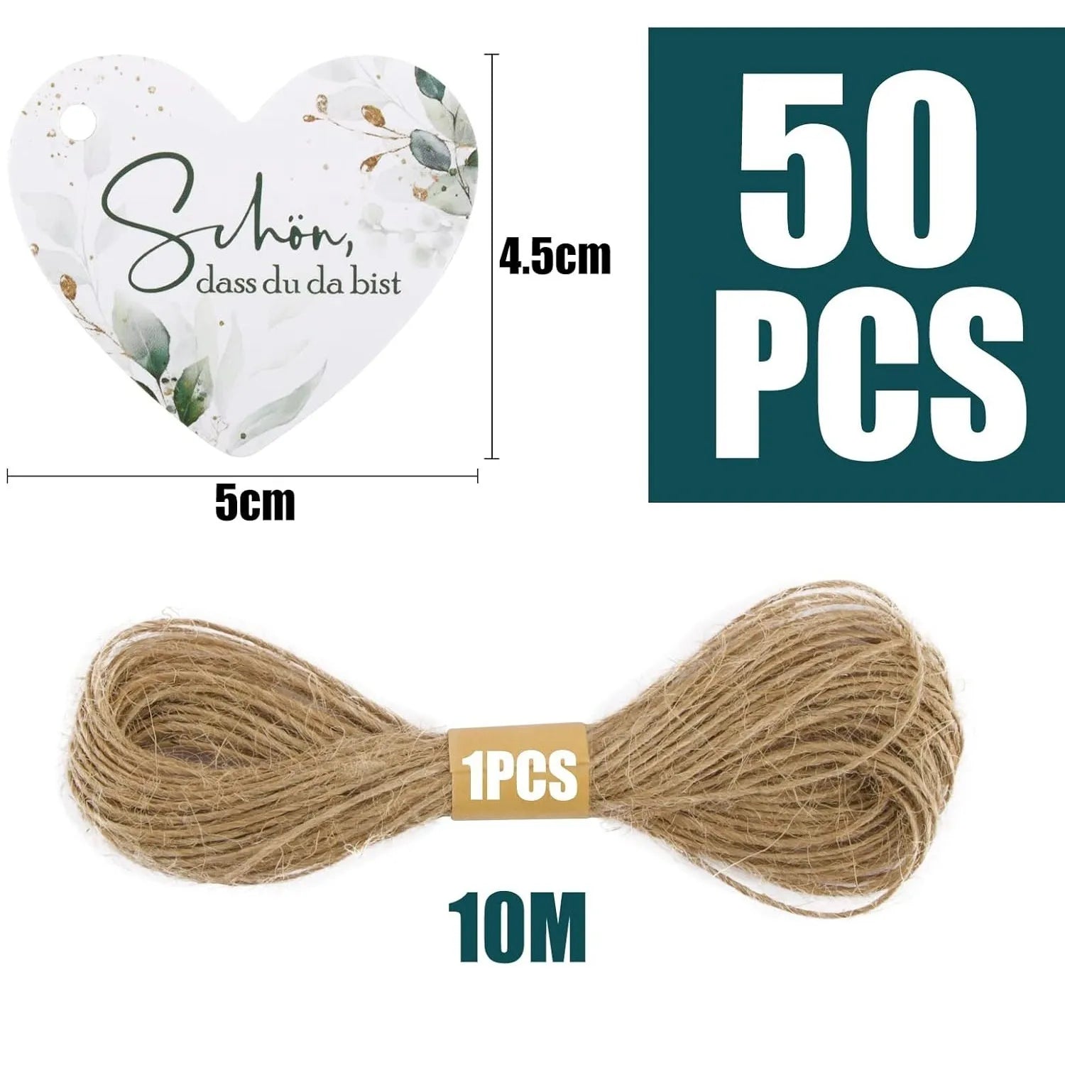 50 floral heart shaped paper gift tags in two vintage styles, pack weight 26g