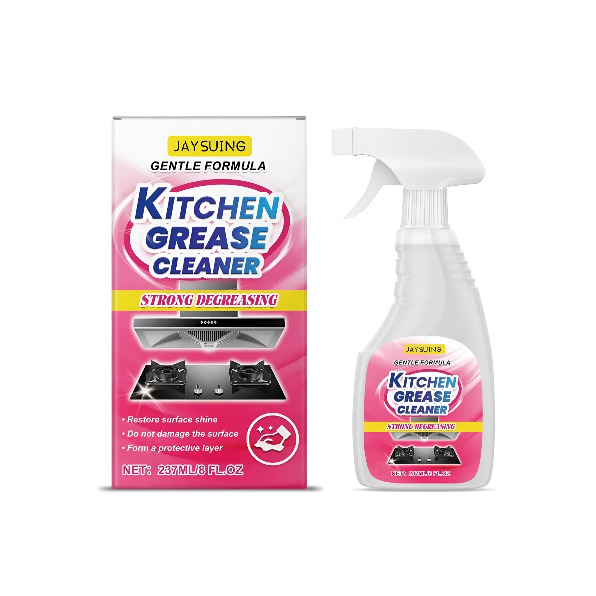 237ml bottle of kitchen grease cleaner spray for hobs and cooker hoods