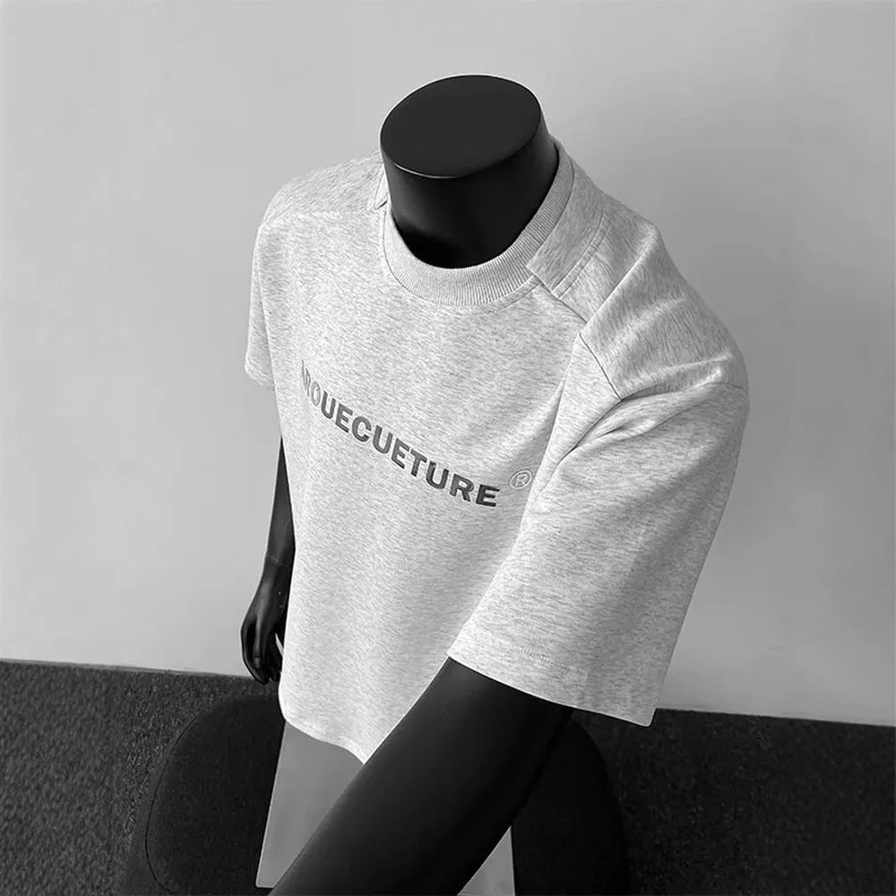 Men's short sleeve cotton t-shirt in loose pullover style showing white, black and light grey colour options