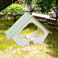 European-style iron bird nest feeder in garden setting with modern simple design