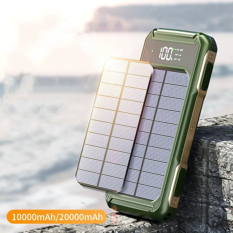 Military grade power bank in black, green, or orange colours showing compact design