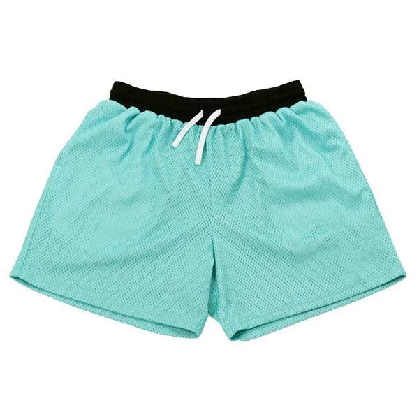 Men's mesh quick-drying shorts in black, ideal for running and fitness activities