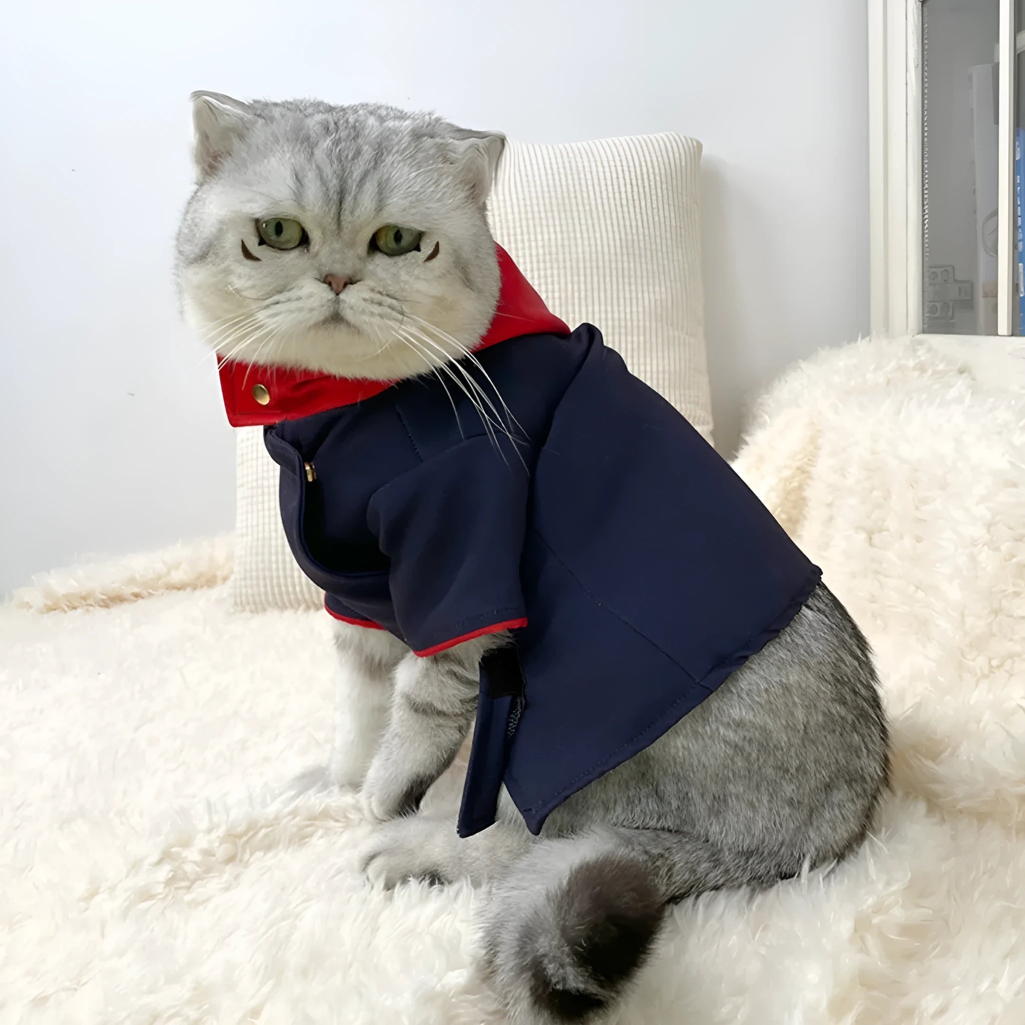Tiger staff yuren coloured pet hoodie photo prop for cats and dogs on mannequin
