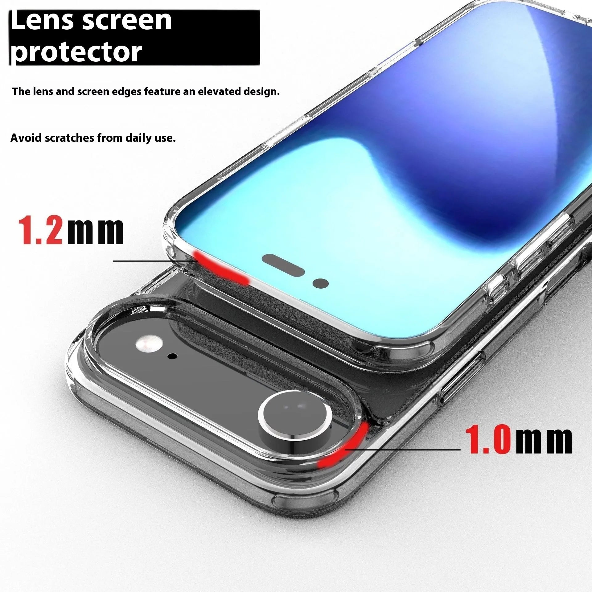 Transparent magnetic phone case for iPhone 17 Air with shockproof TPU construction and built-in magnetic ring.