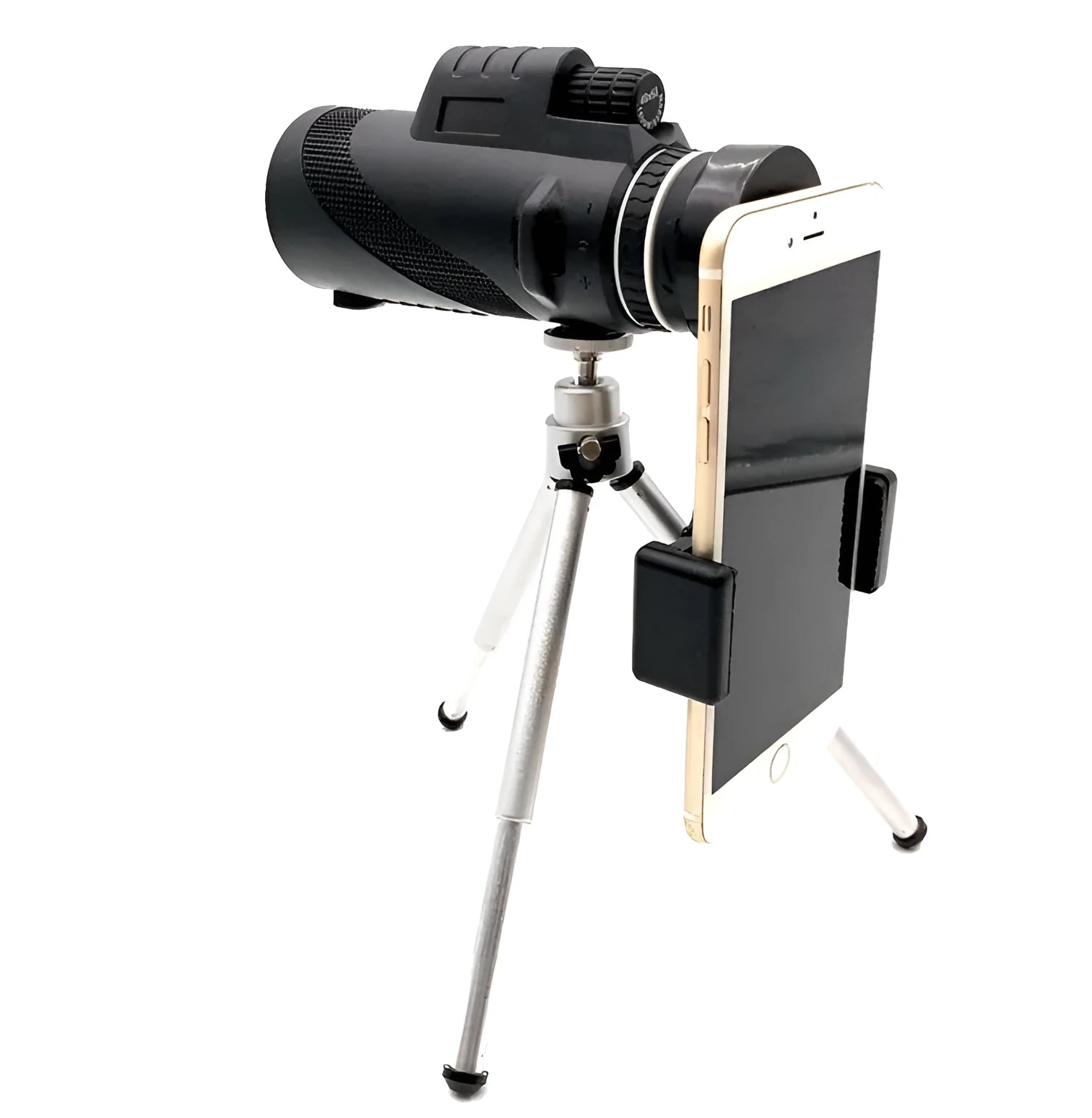 Black HD 40x60 monocular telescope with fully coated lenses and compact design