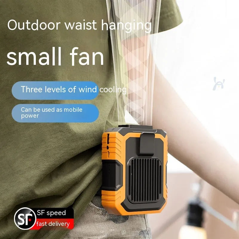 Wrist-worn personal fan with LED light and USB charging port in various colour options