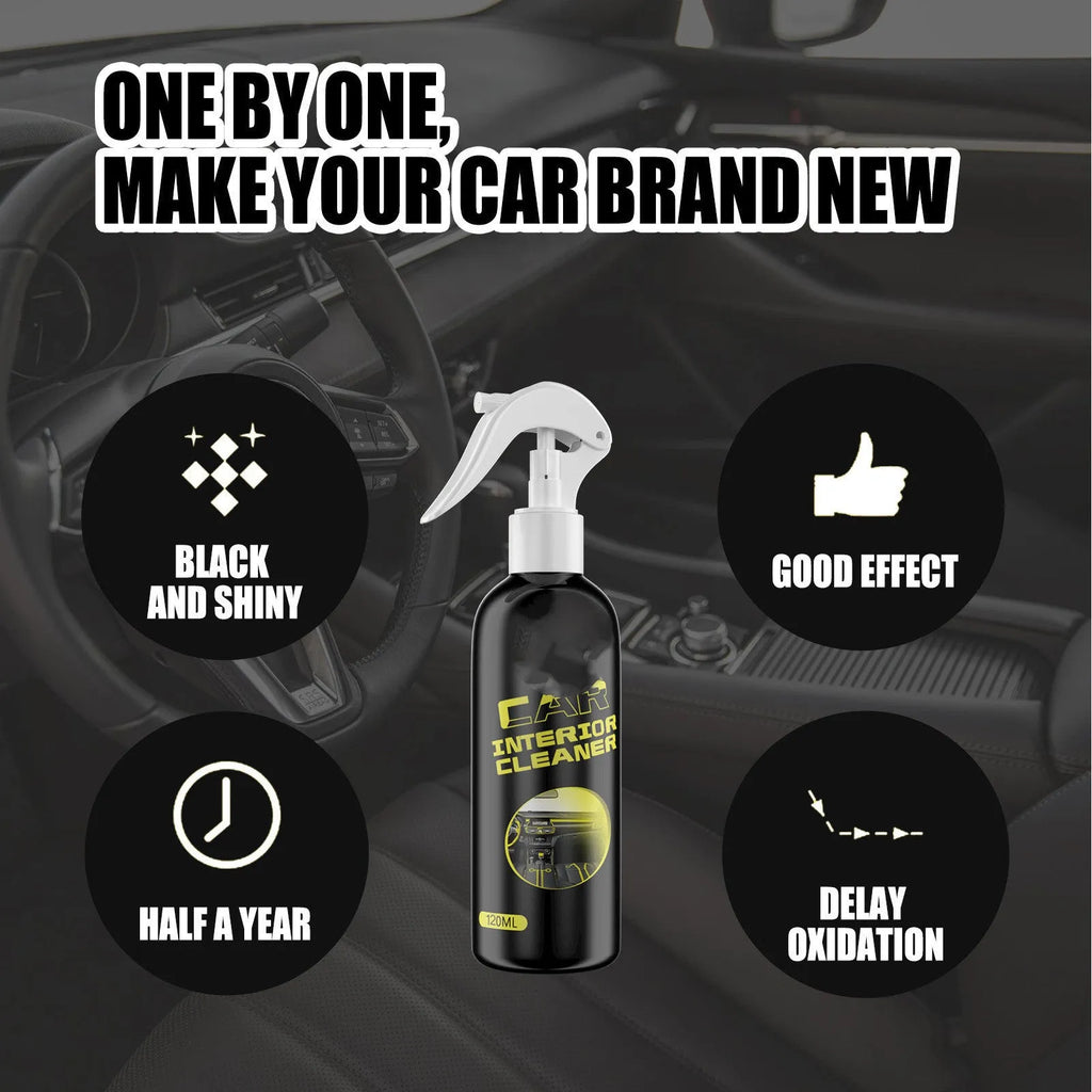 120ml car interior renovation cleaner bottle for leather and plastic dashboard cleaning