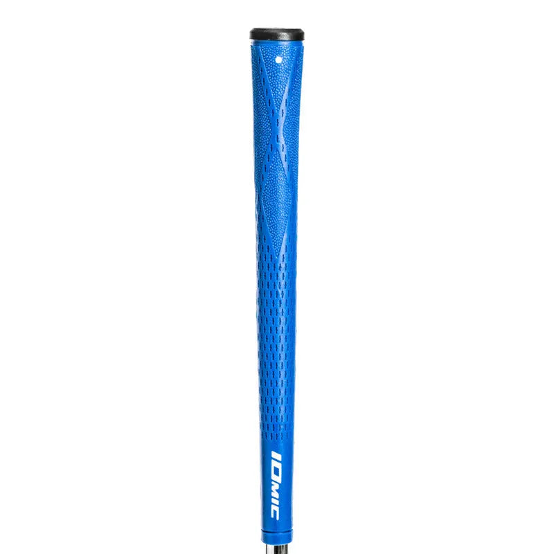 TPE golf club grip showing colour options including pink, red, blue, white, and black variations
