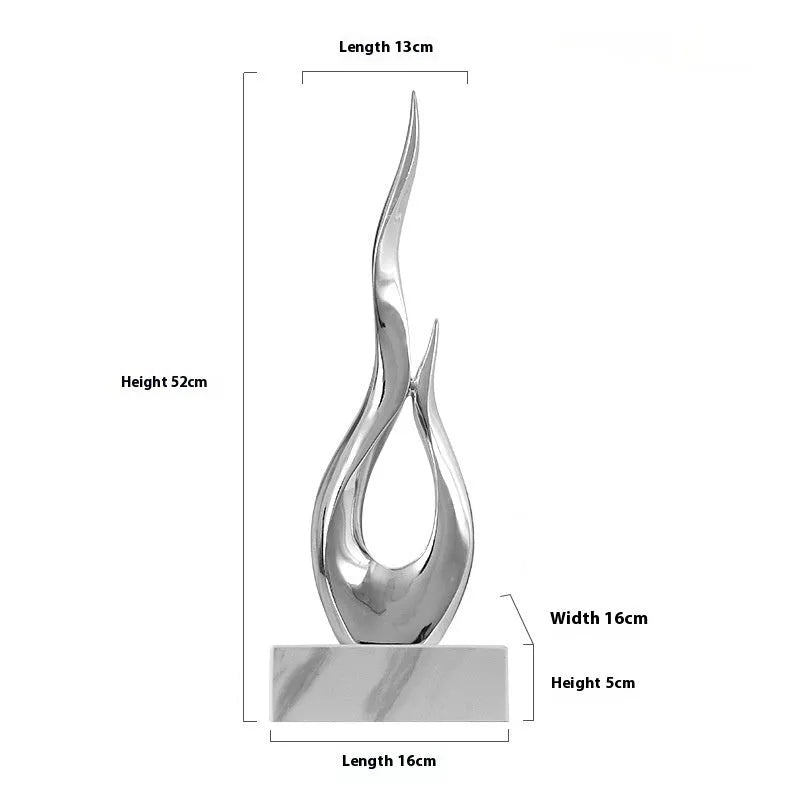 Resin festival high-rise ornament in bright gold finish with modern simplicity design
