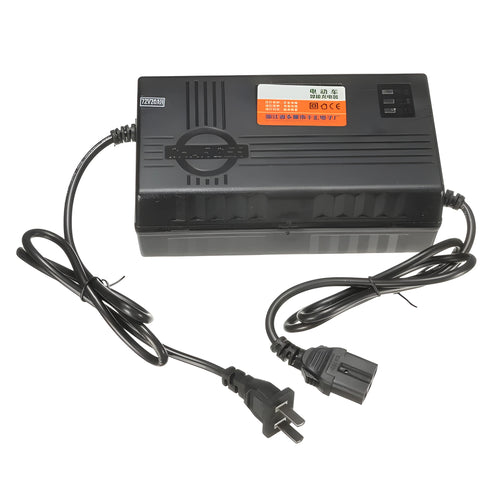72V20AH electric car charger for lead-acid batteries with compact black housing