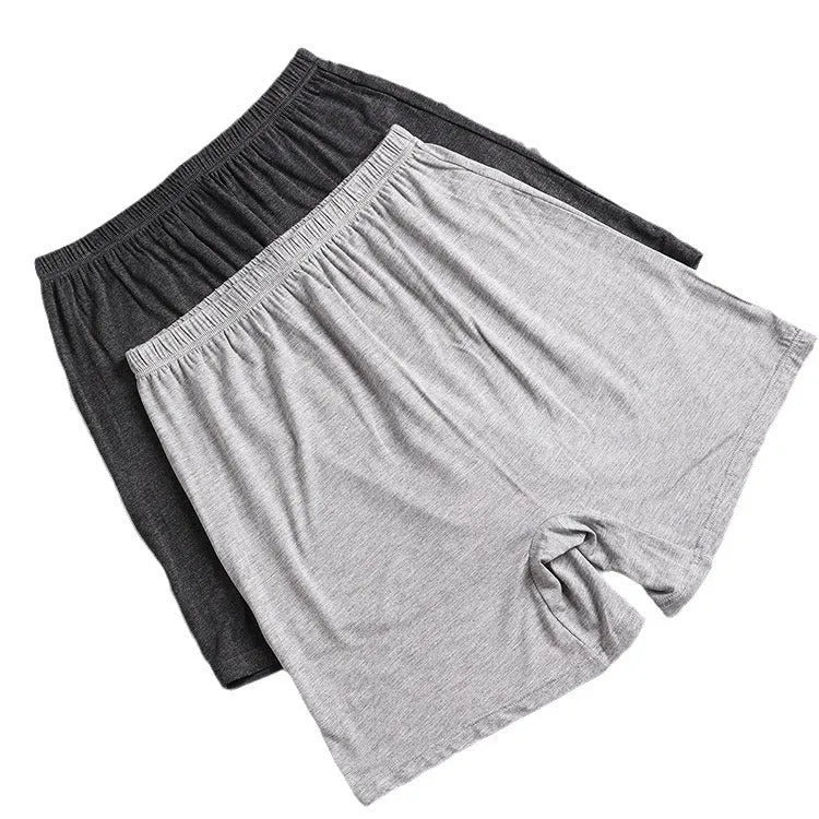 Men's solid colour high-waist boxer shorts in modal fabric on a white background