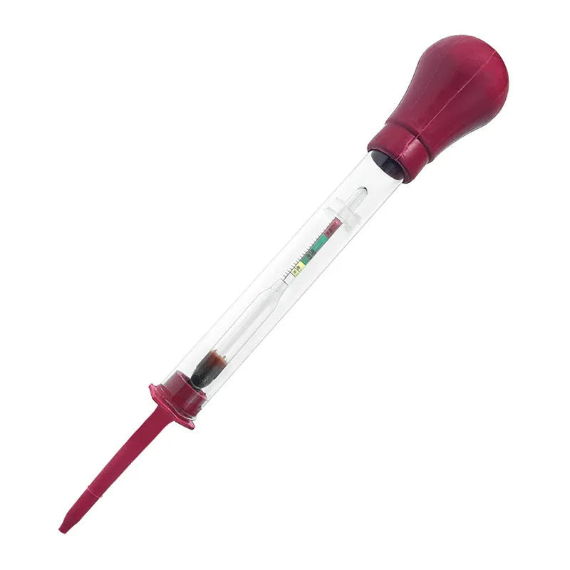 Glass electrohydraulic hydrometer for automobile battery testing with 330mm length and suction mechanism