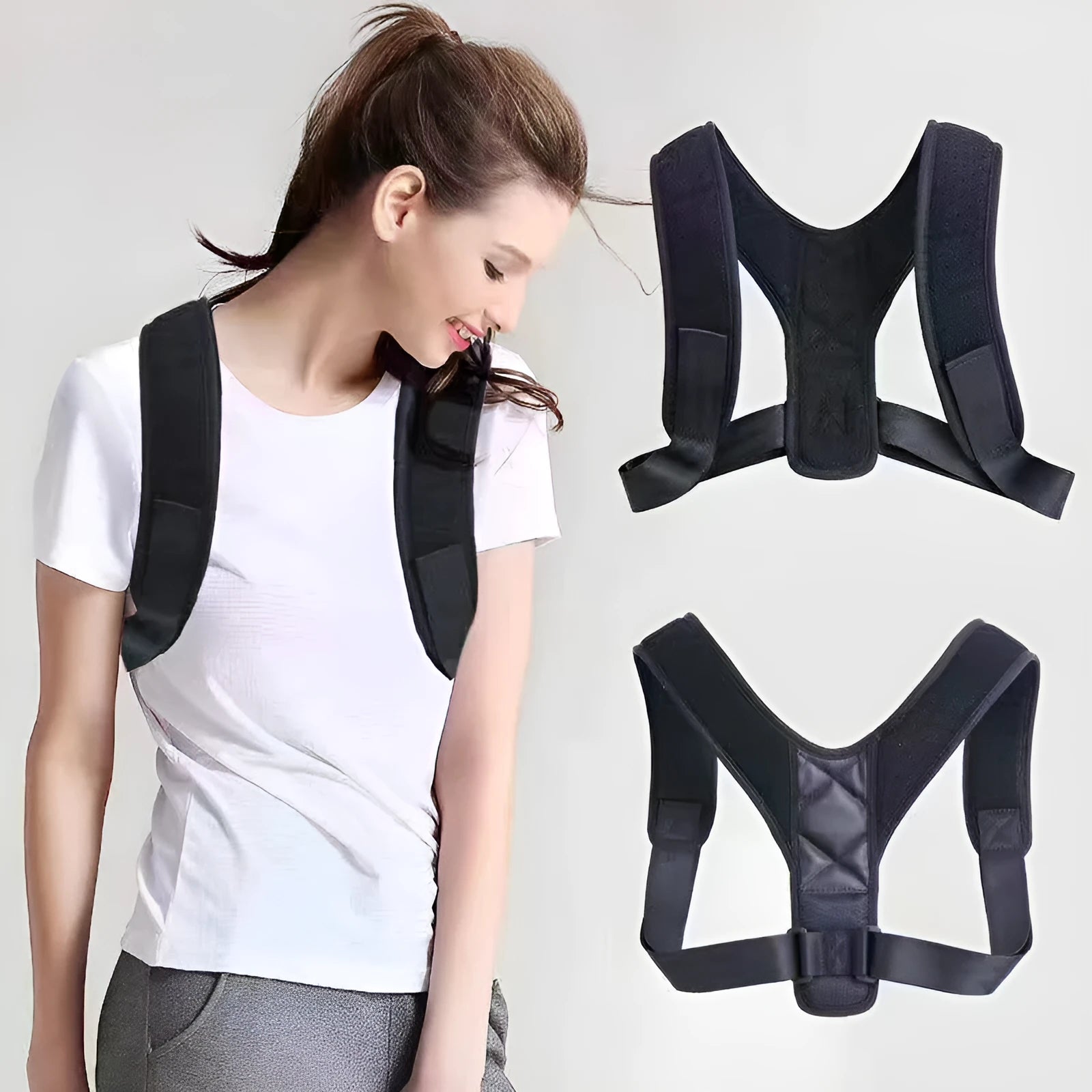 Babaka nylon posture correction belt for back support and sitting alignment
