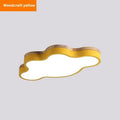 Cloud shaped LED ceiling light with wooden frame in choice of colours
