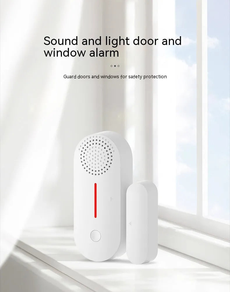 WiFi door magnetic sensor alarm unit for smart home security with magnetic contacts