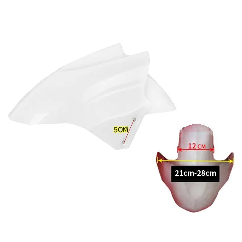 ABS plastic front wheel fender for an electric car, shown in a choice of colours including red, white, and black.