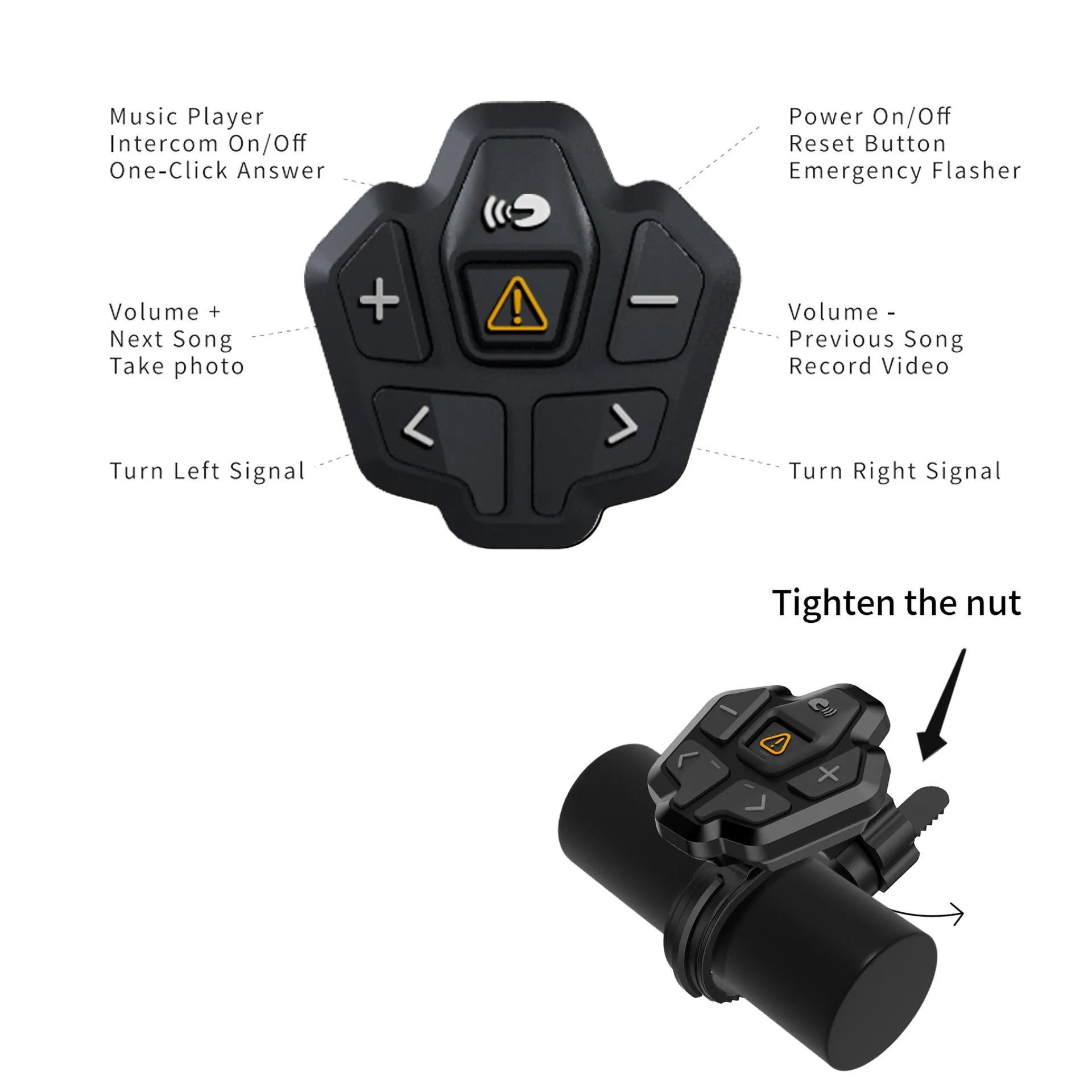 Black and grey smart cycling helmet with integrated LED warning lights on rear and Bluetooth connectivity