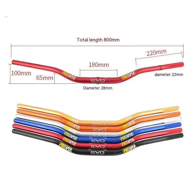 Scrambling motorcycle handlebar orange aluminium alloy 28mm diameter