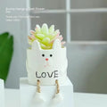 Ceramic hanging foot flowerpot in a cartoon style, suitable for succulent plants on a desktop