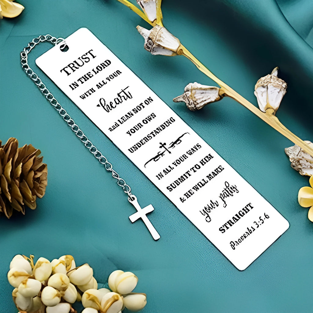 Stainless steel metal bookmark with European style design and CFS5170 steel colour finish